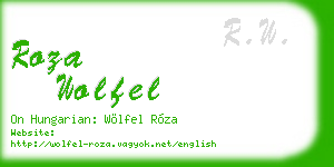 roza wolfel business card