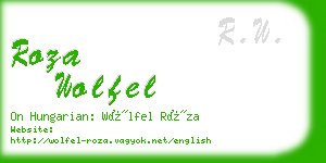 roza wolfel business card